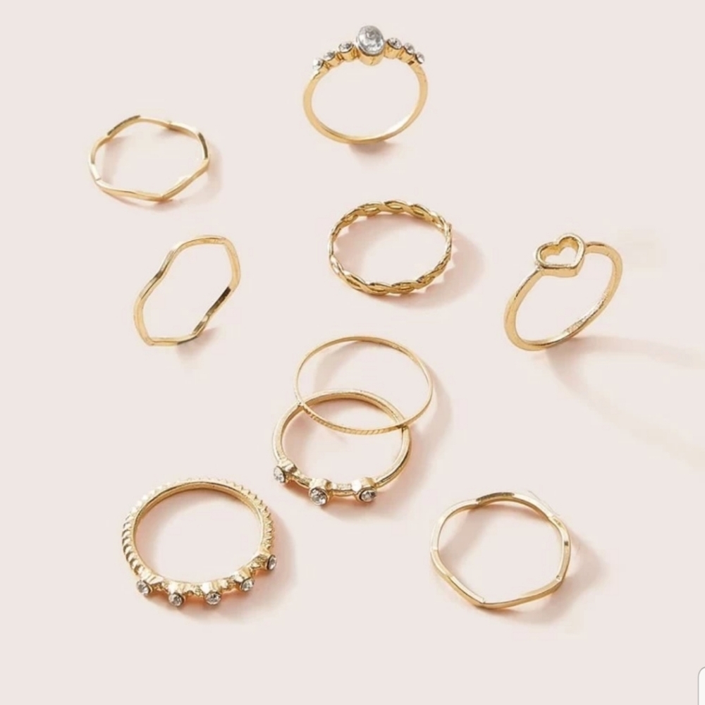 XRacquelxx 9 Piece Rings Set - Picture 3 of 4